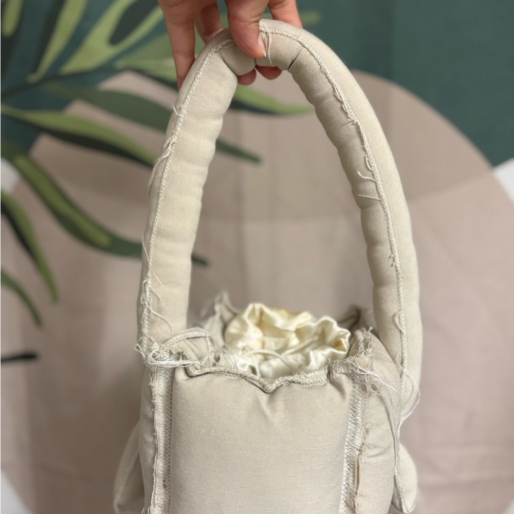 Unique hand crafted puffer bag